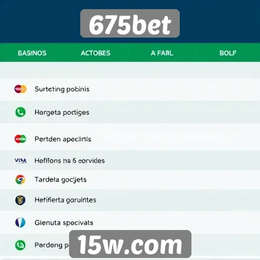 Métodos de pagamento aceitos no 675bet